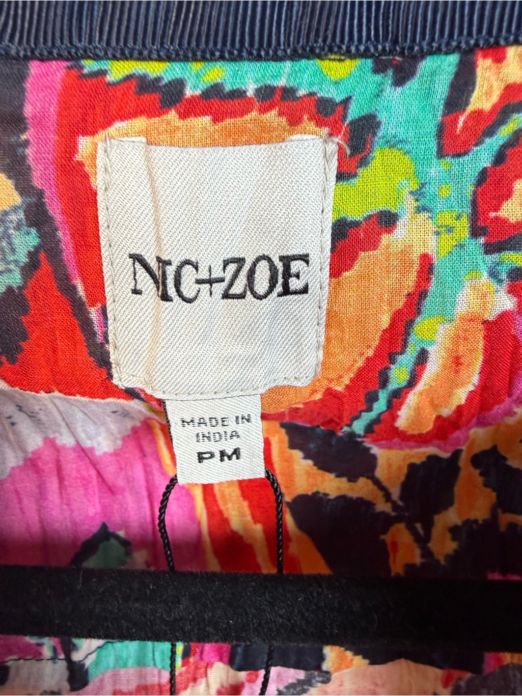Nic+Zoe Kauai Garden Cotton Crinkle Top Nwt — image 2 of 8